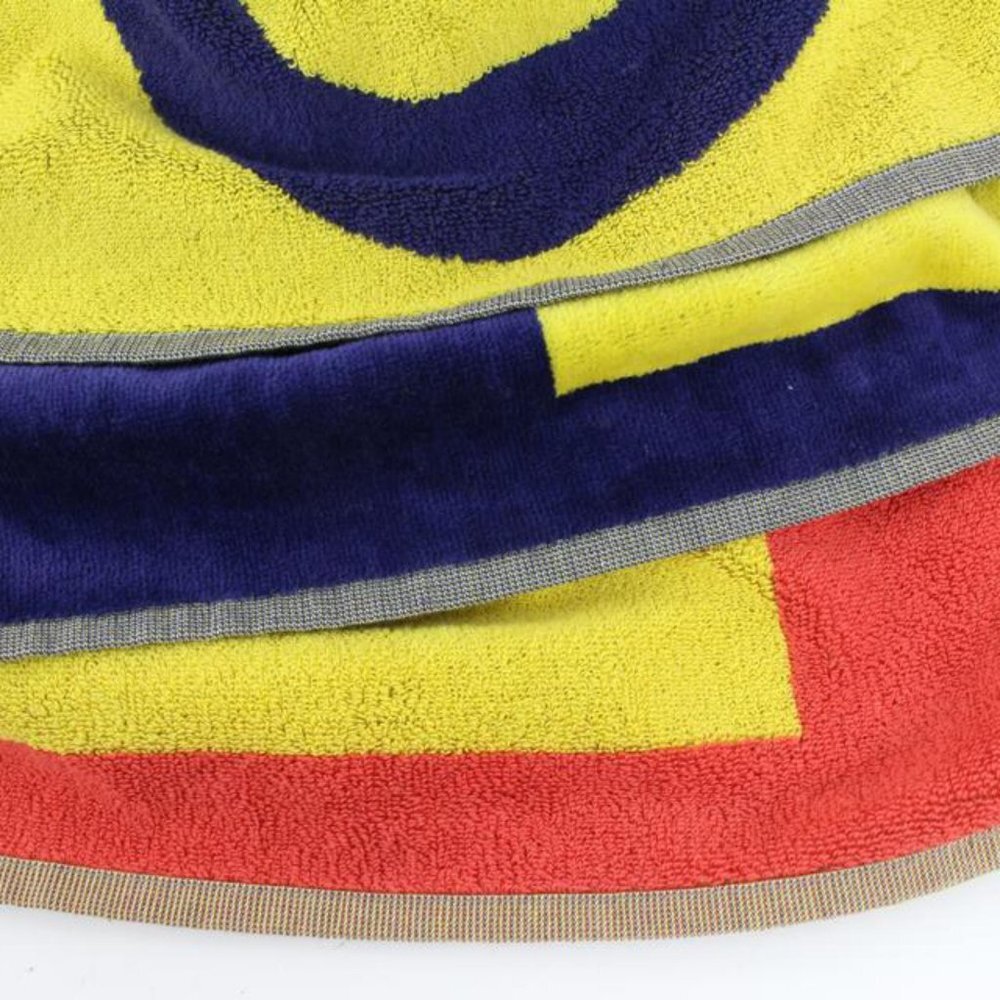 Louis Vuitton XL Huge Blue x Yellow x Red 2003 Auckland LV Cup Towel Throw 77lz4 - Picture 11 of 12